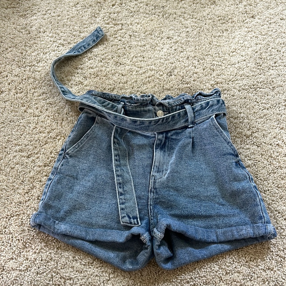 Wild Fable jean shorts with denim tie belt